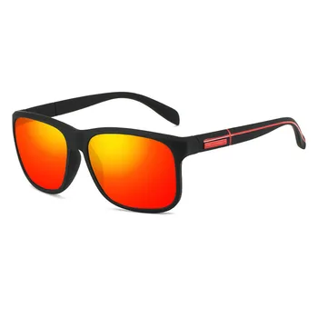 Нови квадратни мъжки поляризирани слънчеви очила шофьорски очила за шофиране, риболов, пътуване спортни слънчеви очила тенденция цветни очила филм