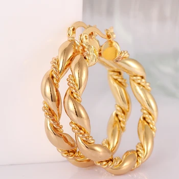 INALIS Обръч обеци за жените през цялата rose gold покритие и позлатени дамски обеци сватба сватбени Модни декорации за продажба