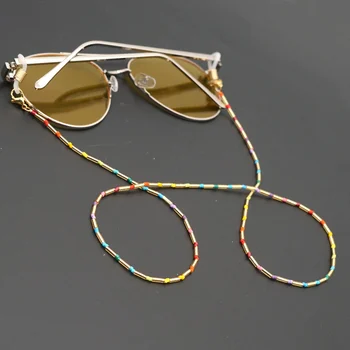 Go2Boho Верига За Притежателя На Маски, Моден Дамски Бижута 2020 Цветни Миюки Стъклени Мъниста Огърлица На Едро Удобни Очила Верига