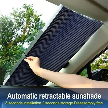 Автомобилна прибиращият се капак, предното стъкло на кола козирка анти-UV авто прозорец козирка за задното стъкло предно фолио, сгъваема завеса гореща разпродажба