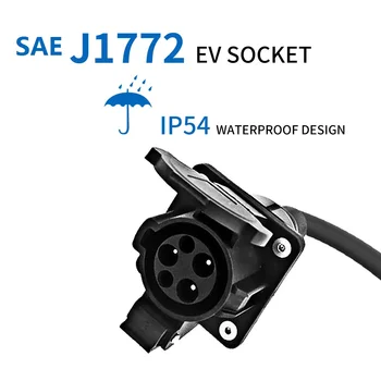 16A 32A Тип 1 конектор SAE J1772 конектор за US Standard Plug 5 holes с Удлинительным използването на кабел за зареждане на електромобили