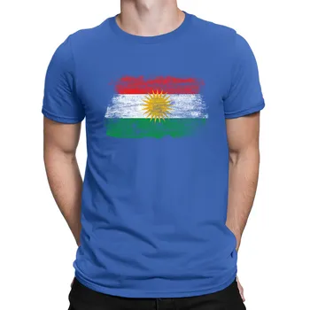 Кюрдската нация курд кюрдски флаг тениска творчески кръгла яка от плътен цвят графичен чай за мъже чай върховете случайни снимки