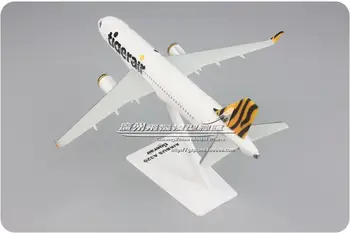19cm Singapore Тигър Air-Airbus A320 1:200 събрана модел на самолет на авиокомпания Singapore plane model with stand W