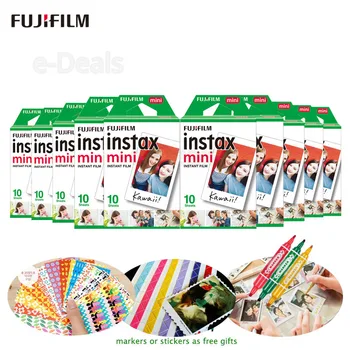 Fujifilm Instax Mini Film 10-100 листа бяла фотохартия за Instax Mini 9 8 8+ 7s 25 50-те 70 90 камера, общ принтер SP-1 SP-2