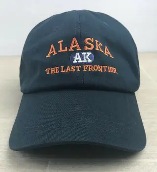 Печатна Alaska The Last Frontier Hat Cap Регулируема Тъмно Синя