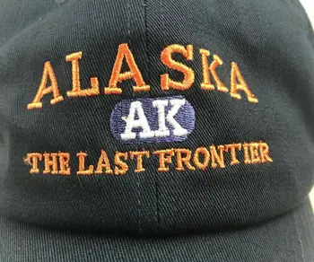 Печатна Alaska The Last Frontier Hat Cap Регулируема Тъмно Синя