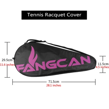 FANGCAN тенис ракета чанта водоустойчива Оксфорд една ракета рамото спортна чанта в черен цвят