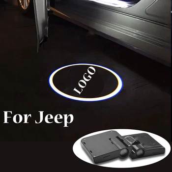 За Jeep Patriot Wrangler Ренегат Grand Commander Cherokee 2 броя led осветление на вратите на автомобила любезно предоставен от лазерен проектор