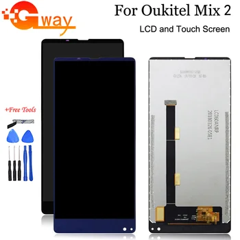 За Oukitel Mix 2 LCD дисплей и сензорен екран монтаж ремонт на част от + средства + лепило за Oukitel Mix2 Mix 2 4G LCD дисплей