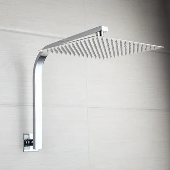 JIENI 8~16 инча LED дъжд баня с душ комплект ръчен душ накрайник за душ стенен квадратен хром месинг водопад душ комплект