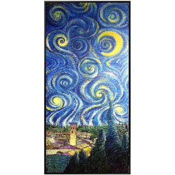 Ван Гог Звездна нощ платно картина на стенно изкуство импресионист Звездна нощ платно картина за хола Куадрос