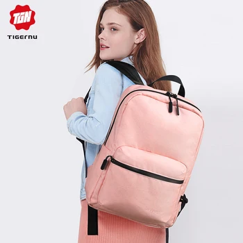 Tigernu Women Pink Highquality School Backpacks Bag Soft Light For Girls Travel Mochilas Female Casual Стара Чанта