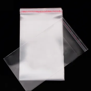 StoBag 200pcs 13*21cm Clear Opp Self Adhesive Plastic Bag Pack Jewelry Packaging Candy Cookie Bag Cloth Bag Поли Gift Bag OEM