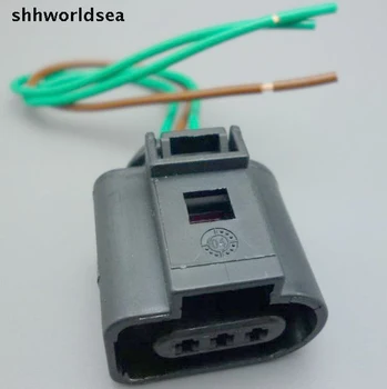 Shhworldsea 2 елемента 1J0973703 датчик разпределителен вал челюстта сензор косичка мъжки конектор калъф за 02-04 Audi A4 A6 AVK 3.0 1J0 973 703 за VW