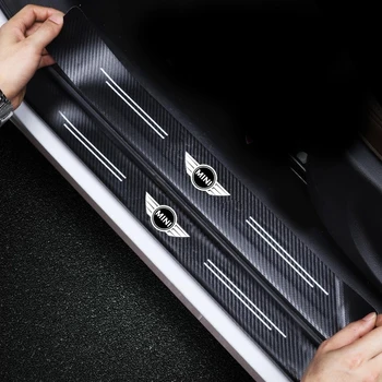 4шт автоаксесоари покритие на вратата на колата стикер текстура за Mini Cooper One S JCW R55 R56 R50 R53 R60 F55 F56 Countryman Стайлинг