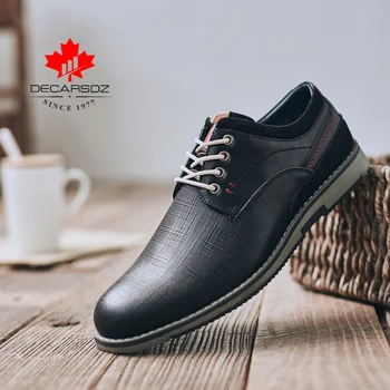Мъжки обувки 2021 есенна мода свободно време за разходка обувки мъжете дантела up Марка каубойски стил се набляга на кожени обувки нови мъжки Ежедневни обувки