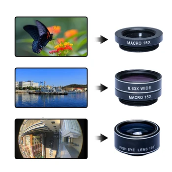 APEXEL 5 в 1 рибешко око широкоъгълен обектив за макро телескоп телеобектив CPL мобилен телефон, мини-обектив на камерата за iPhone Samsung xiaomi